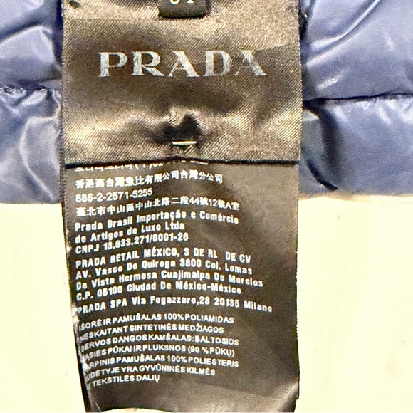 Prada Navy Quilted Puffer Jacket - Picture 7 of 9